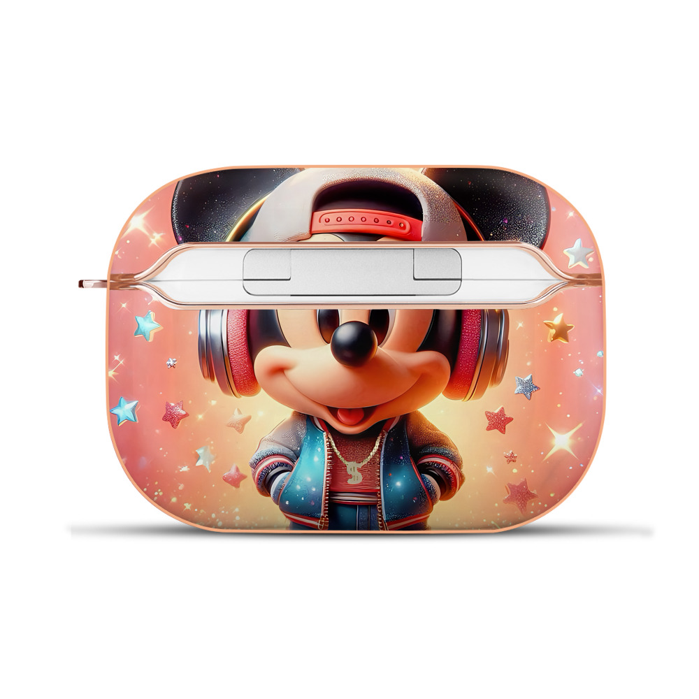（画像用） ミッキーマウス Mickey Mouse 【AirPods Pro用】ハードシェル保護ケース｜耐衝撃・防指紋・カラビナ付き商品仕様