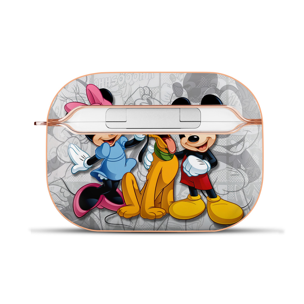 （画像用） ミッキーマウス Mickey Mouse 【AirPods Pro用】ハードシェル保護ケース｜耐衝撃・防指紋・カラビナ付き商品仕様