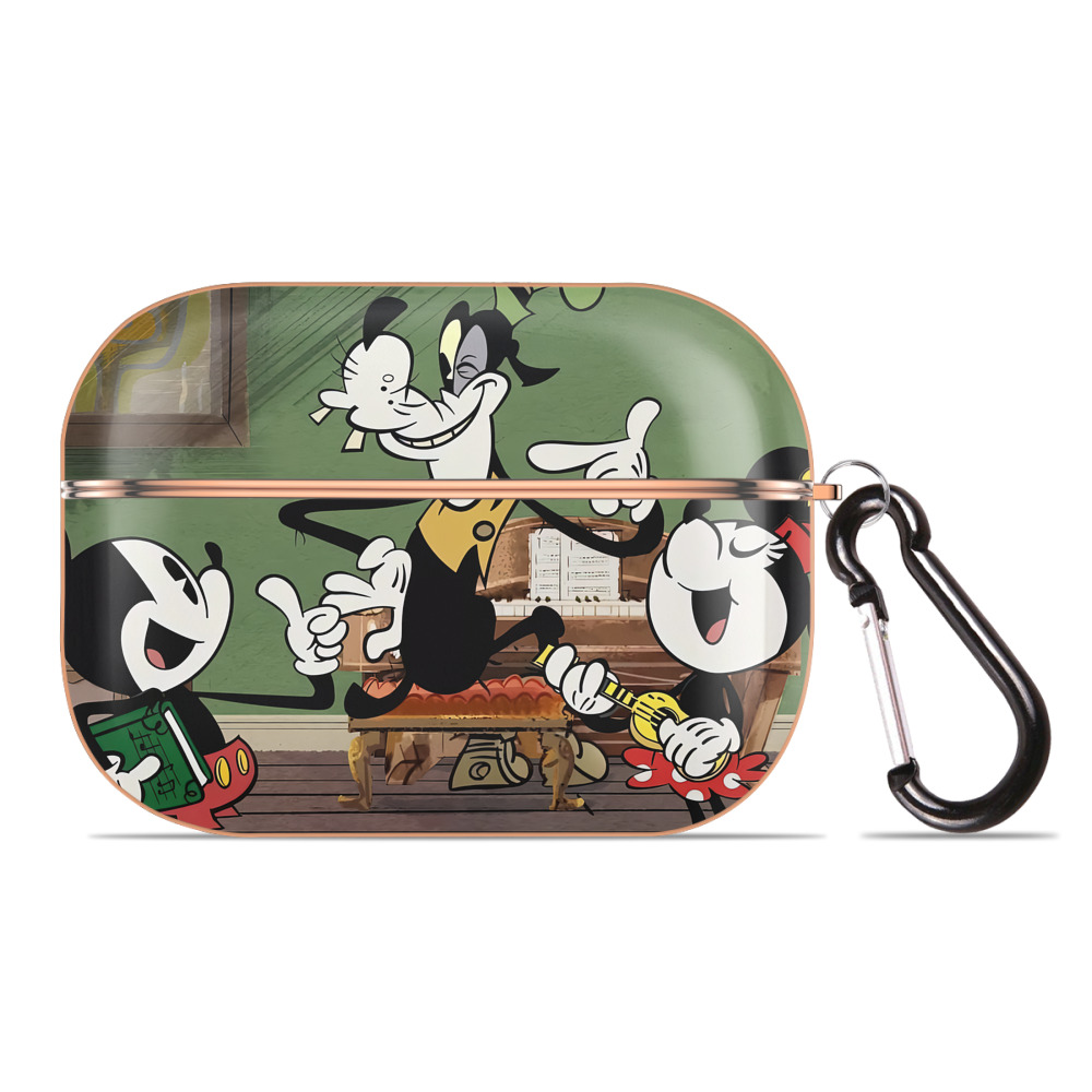 （画像用） ミッキーマウス Mickey Mouse 【AirPods Pro用】ハードシェル保護ケース｜耐衝撃・防指紋・カラビナ付き商品仕様