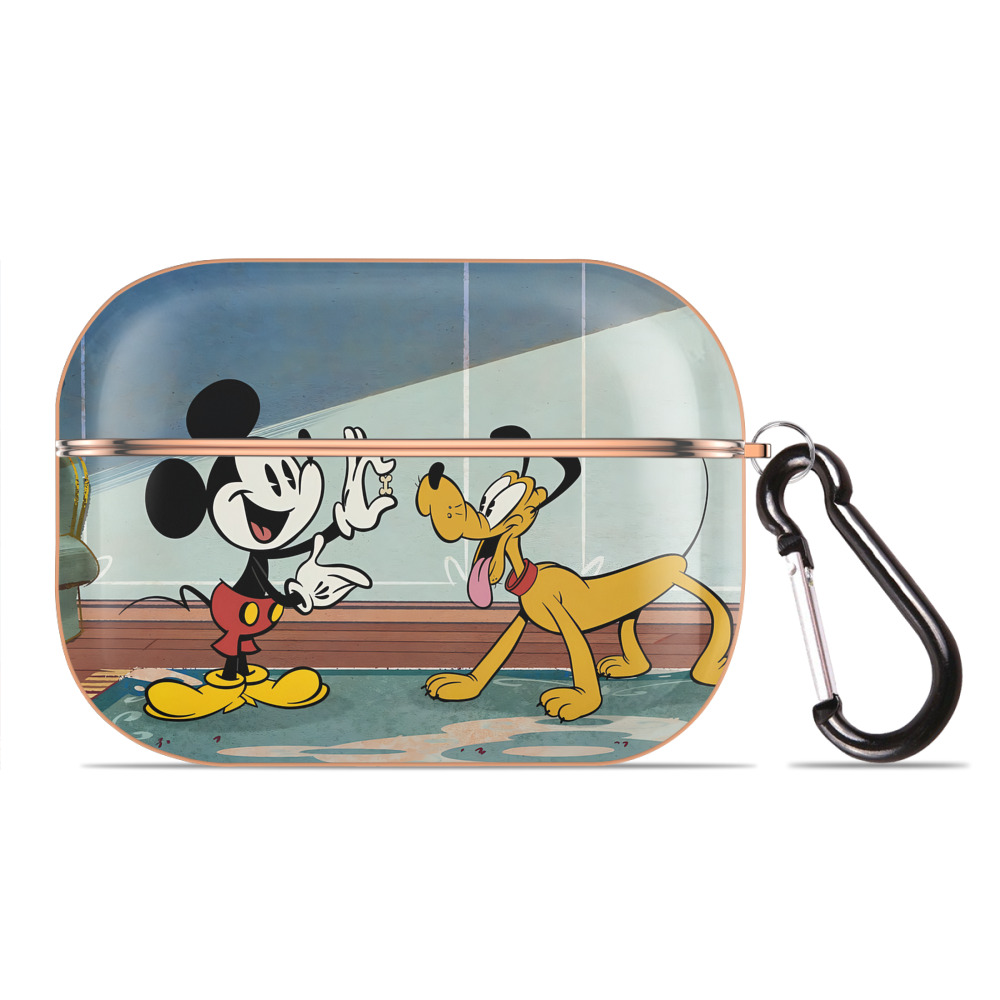 （画像用） ミッキーマウス Mickey Mouse 【AirPods Pro用】ハードシェル保護ケース｜耐衝撃・防指紋・カラビナ付き商品仕様