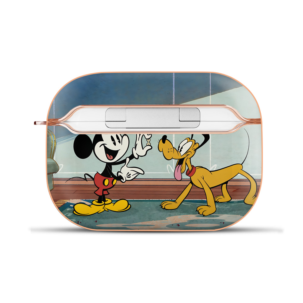 （画像用） ミッキーマウス Mickey Mouse 【AirPods Pro用】ハードシェル保護ケース｜耐衝撃・防指紋・カラビナ付き商品仕様