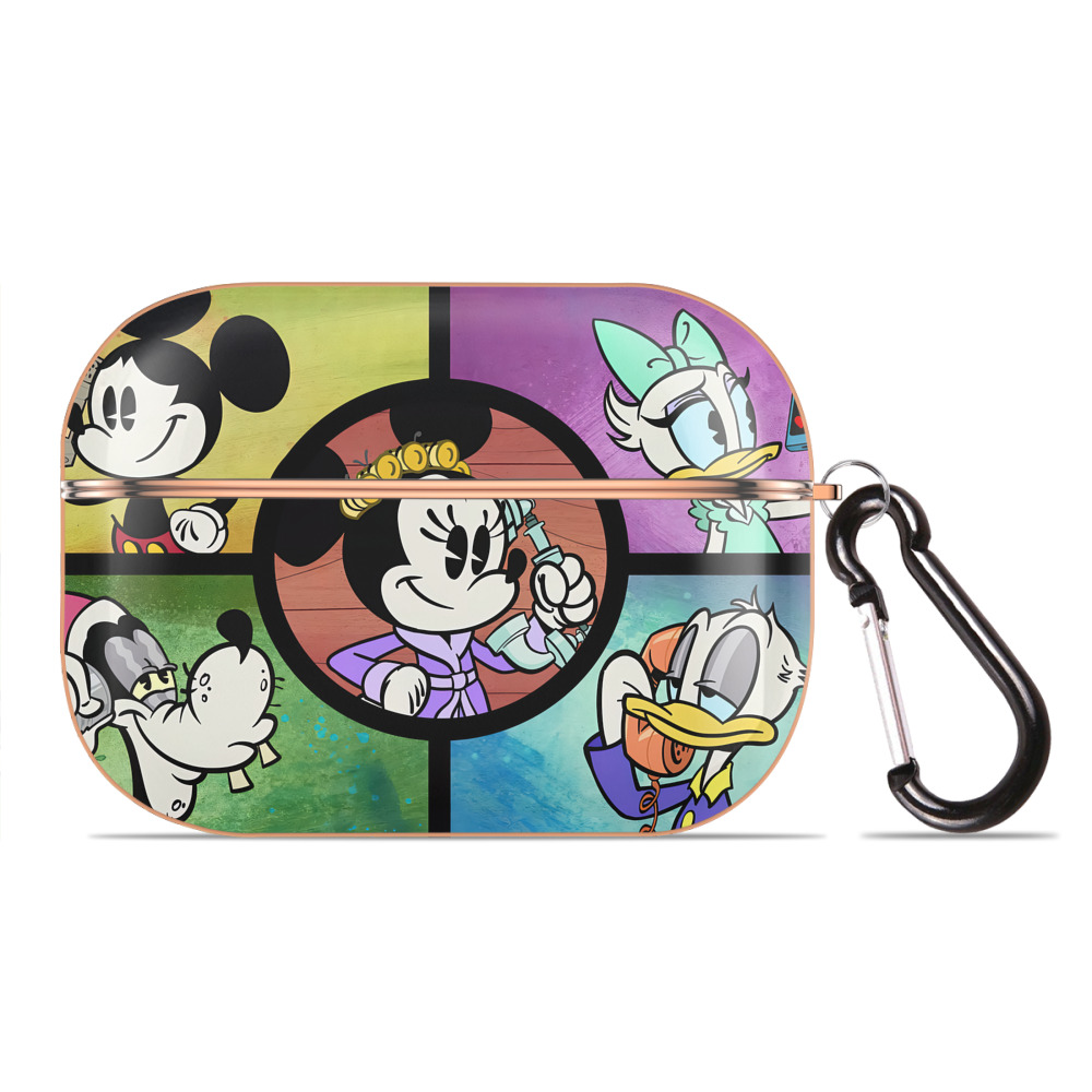 （画像用） ミッキーマウス Mickey Mouse 【AirPods Pro用】ハードシェル保護ケース｜耐衝撃・防指紋・カラビナ付き商品仕様