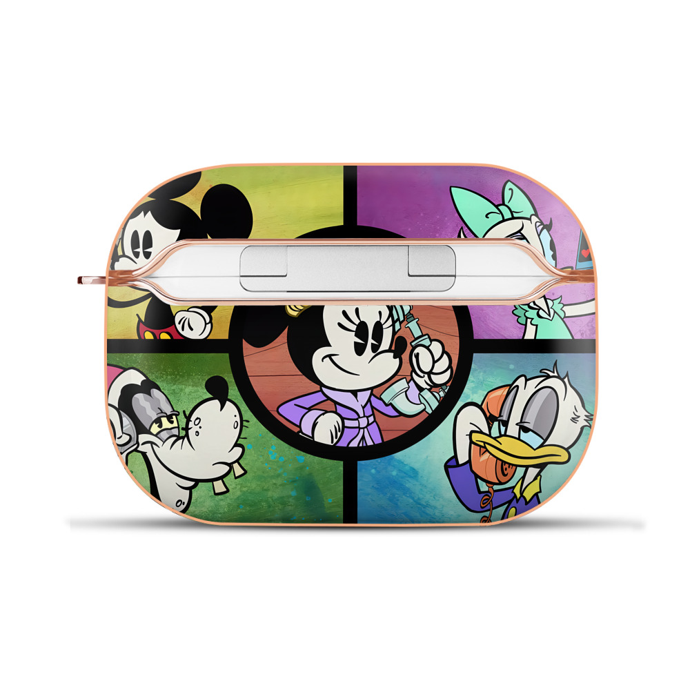 （画像用） ミッキーマウス Mickey Mouse 【AirPods Pro用】ハードシェル保護ケース｜耐衝撃・防指紋・カラビナ付き商品仕様