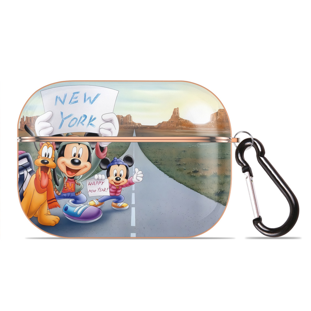 （画像用） ミッキーマウス Mickey Mouse 【AirPods Pro用】ハードシェル保護ケース｜耐衝撃・防指紋・カラビナ付き商品仕様