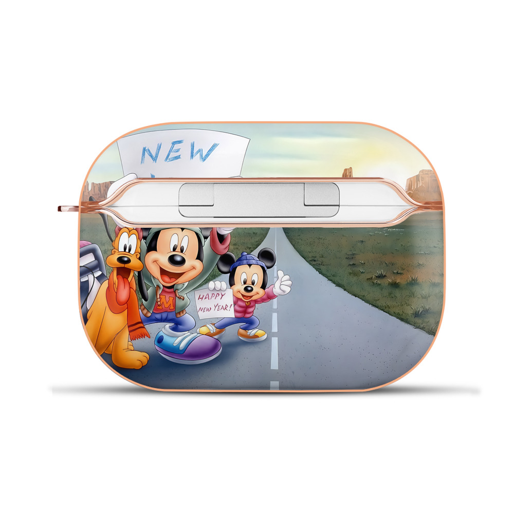 （画像用） ミッキーマウス Mickey Mouse 【AirPods Pro用】ハードシェル保護ケース｜耐衝撃・防指紋・カラビナ付き商品仕様
