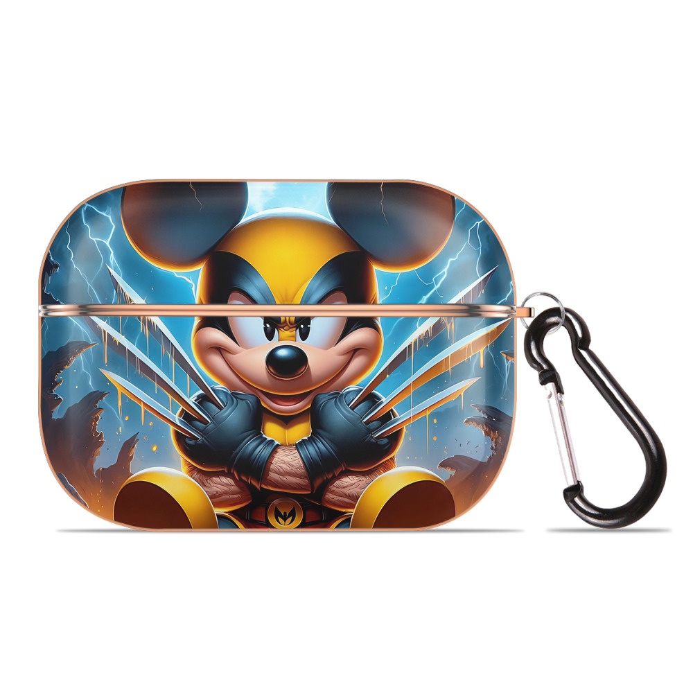 （画像用） ミッキーマウス Mickey Mouse 【AirPods Pro用】ハードシェル保護ケース｜耐衝撃・防指紋・カラビナ付き商品仕様