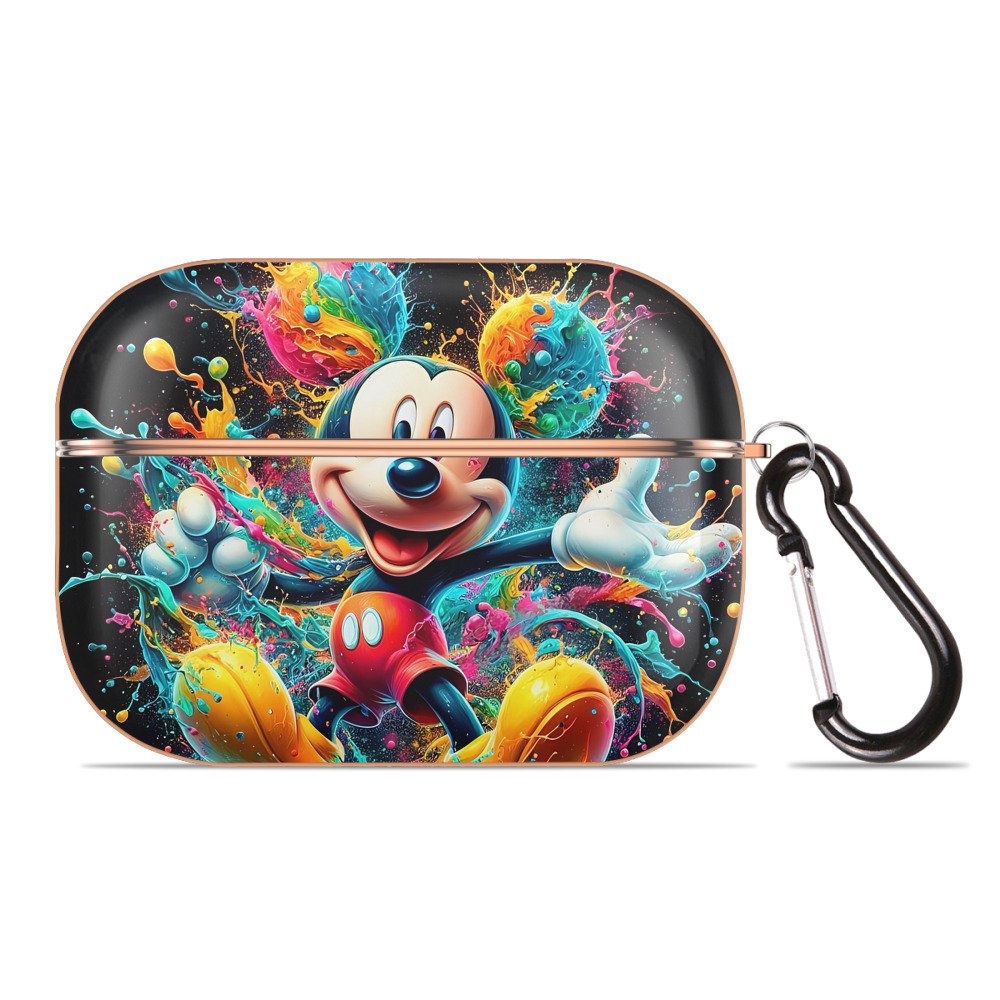 （画像用） ミッキーマウス Mickey Mouse 【AirPods Pro用】ハードシェル保護ケース｜耐衝撃・防指紋・カラビナ付き商品仕様