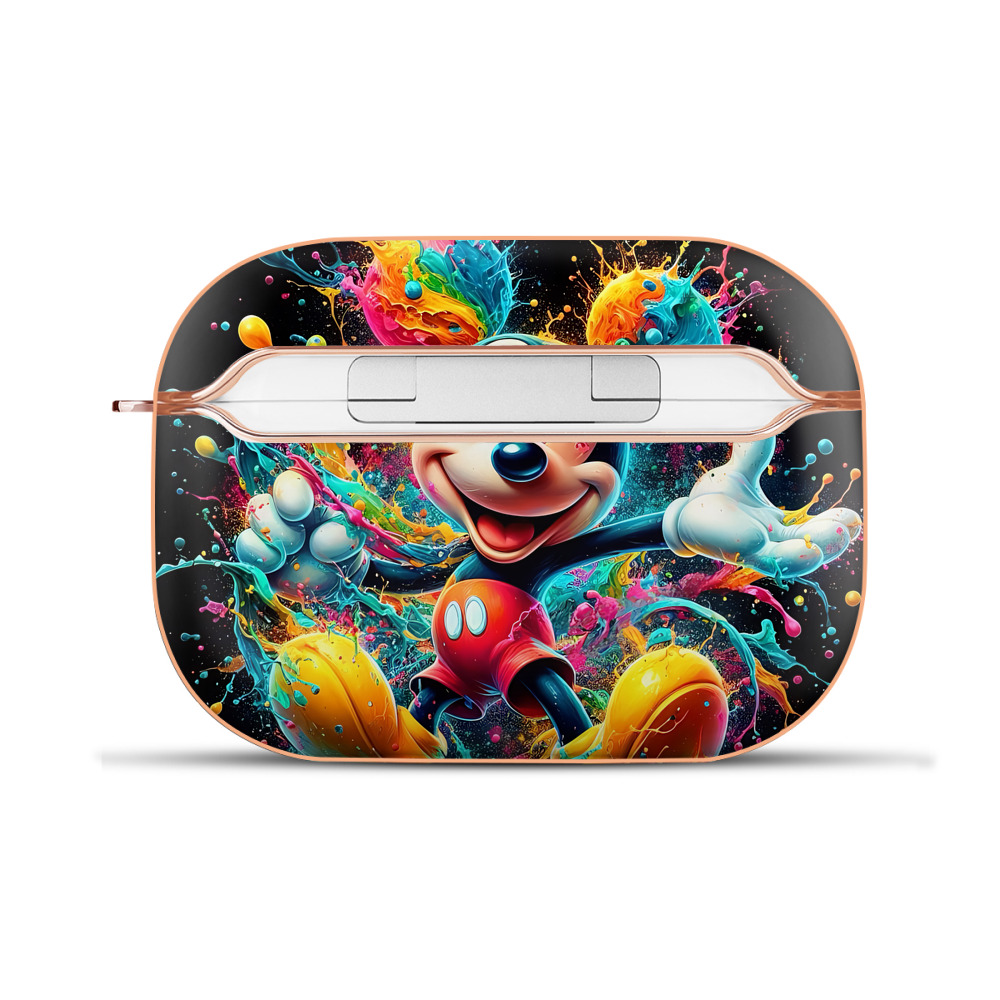 （画像用） ミッキーマウス Mickey Mouse 【AirPods Pro用】ハードシェル保護ケース｜耐衝撃・防指紋・カラビナ付き商品仕様