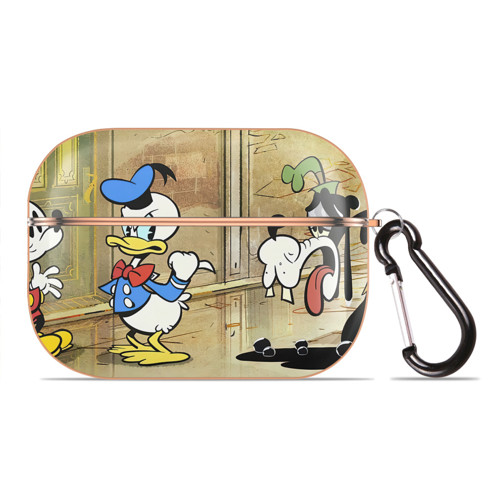 （画像用） ミッキーマウス Mickey Mouse 【AirPods Pro用】ハードシェル保護ケース｜耐衝撃・防指紋・カラビナ付き商品仕様
