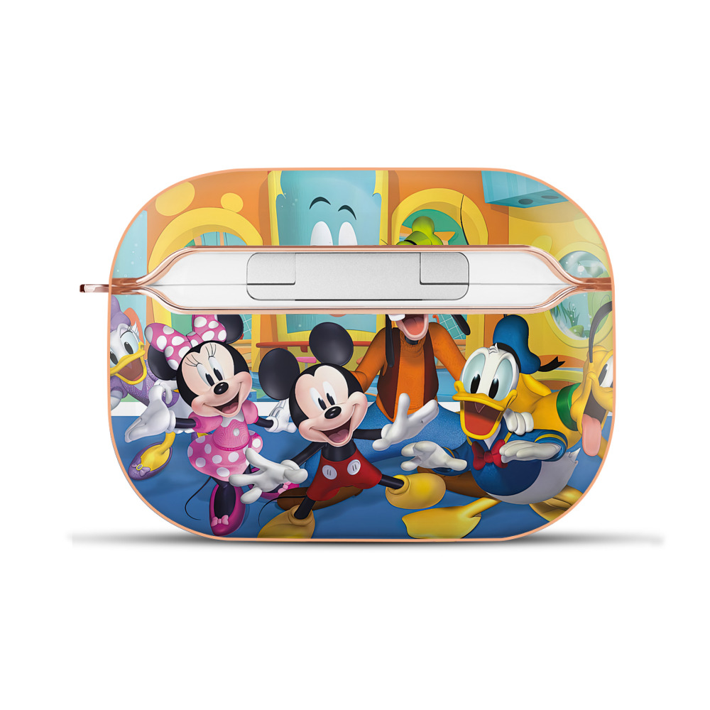 （画像用） ミッキーマウス Mickey Mouse 【AirPods Pro用】ハードシェル保護ケース｜耐衝撃・防指紋・カラビナ付き商品仕様