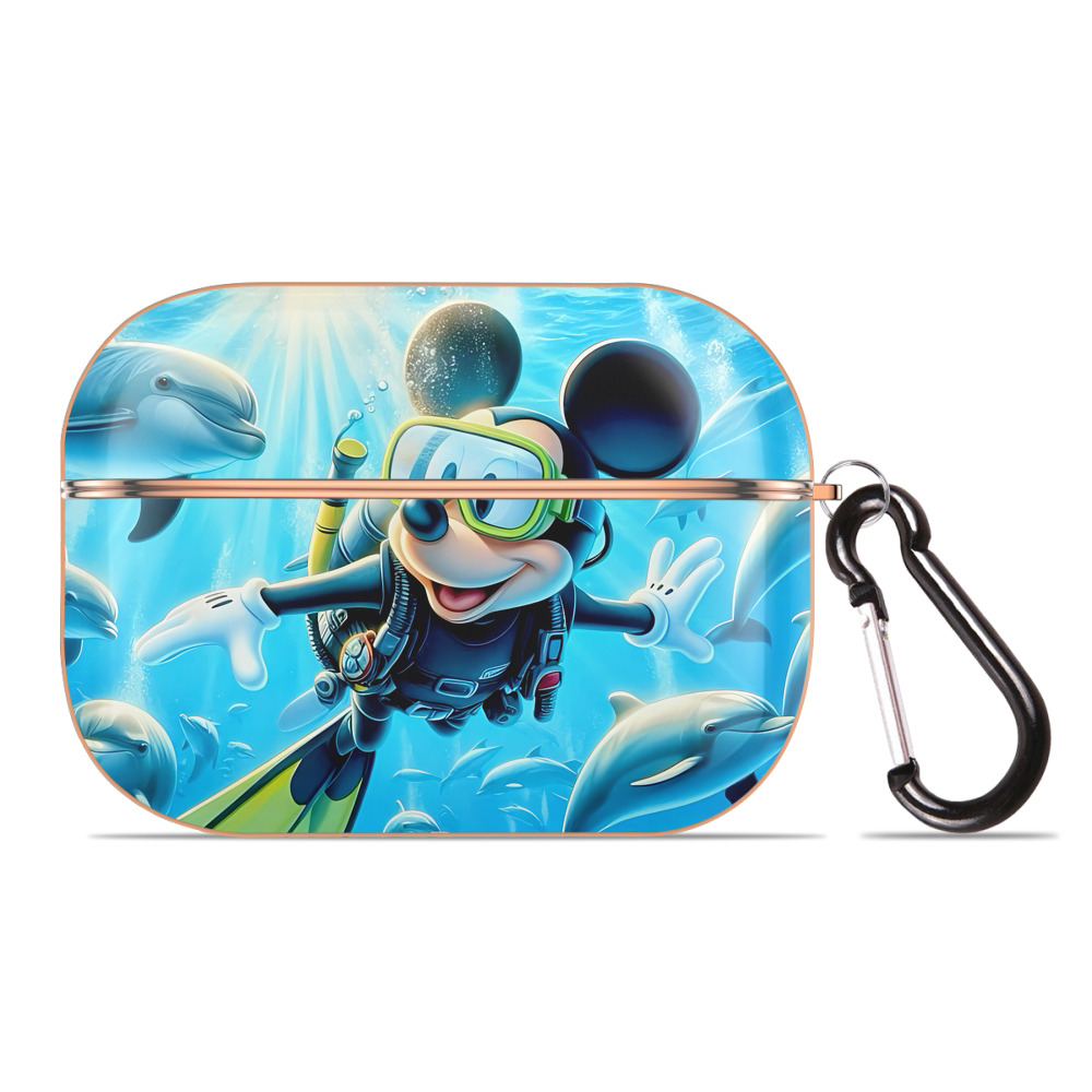 （画像用） ミッキーマウス Mickey Mouse 【AirPods Pro用】ハードシェル保護ケース｜耐衝撃・防指紋・カラビナ付き商品仕様