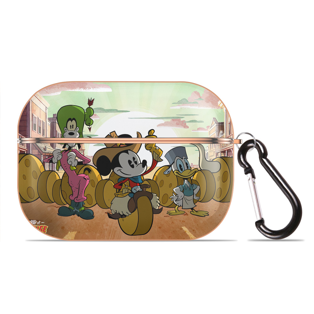 （画像用） ミッキーマウス Mickey Mouse 【AirPods Pro用】ハードシェル保護ケース｜耐衝撃・防指紋・カラビナ付き商品仕様