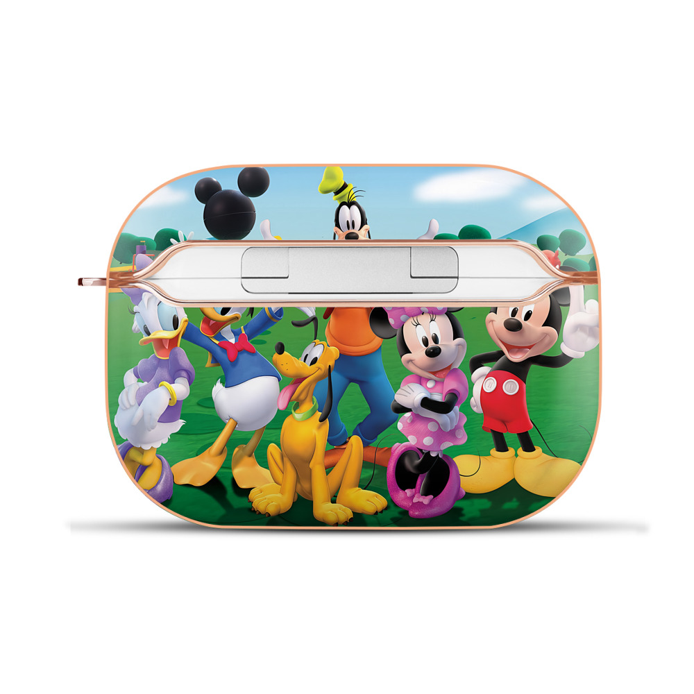 （画像用） ミッキーマウス Mickey Mouse 【AirPods Pro用】ハードシェル保護ケース｜耐衝撃・防指紋・カラビナ付き商品仕様