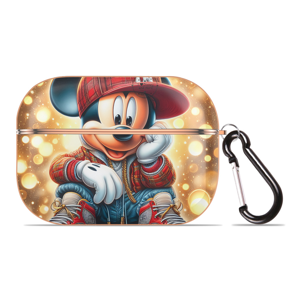 （画像用） ミッキーマウス Mickey Mouse 【AirPods Pro用】ハードシェル保護ケース｜耐衝撃・防指紋・カラビナ付き商品仕様