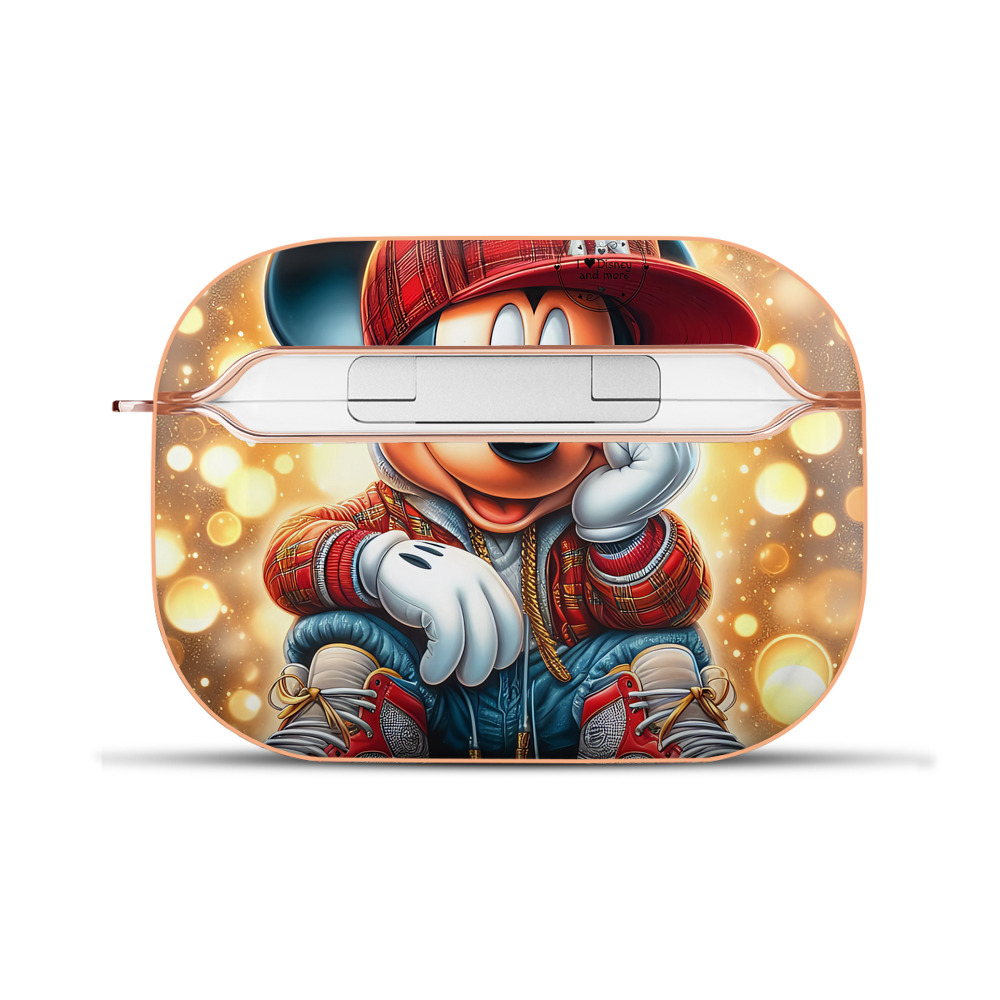 （画像用） ミッキーマウス Mickey Mouse 【AirPods Pro用】ハードシェル保護ケース｜耐衝撃・防指紋・カラビナ付き商品仕様