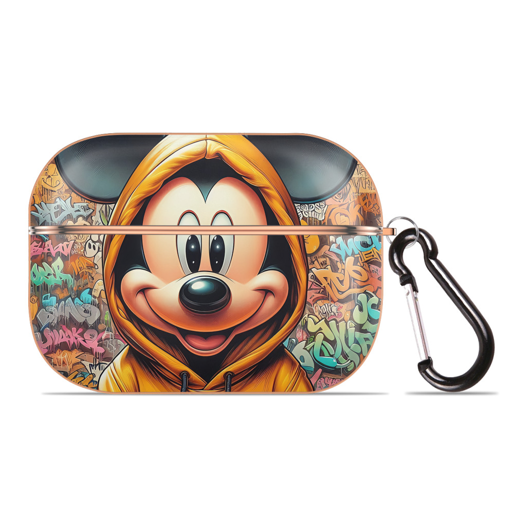 （画像用） ミッキーマウス Mickey Mouse 【AirPods Pro用】ハードシェル保護ケース｜耐衝撃・防指紋・カラビナ付き商品仕様