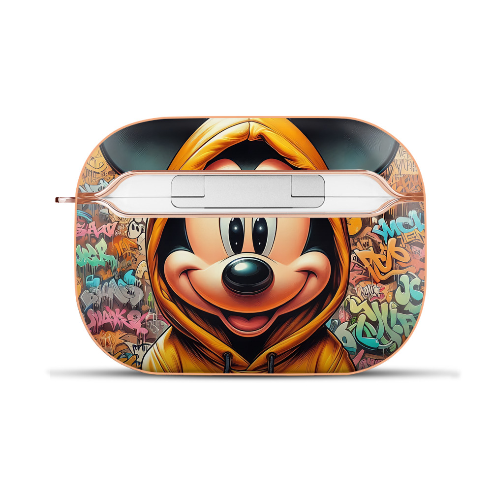 （画像用） ミッキーマウス Mickey Mouse 【AirPods Pro用】ハードシェル保護ケース｜耐衝撃・防指紋・カラビナ付き商品仕様