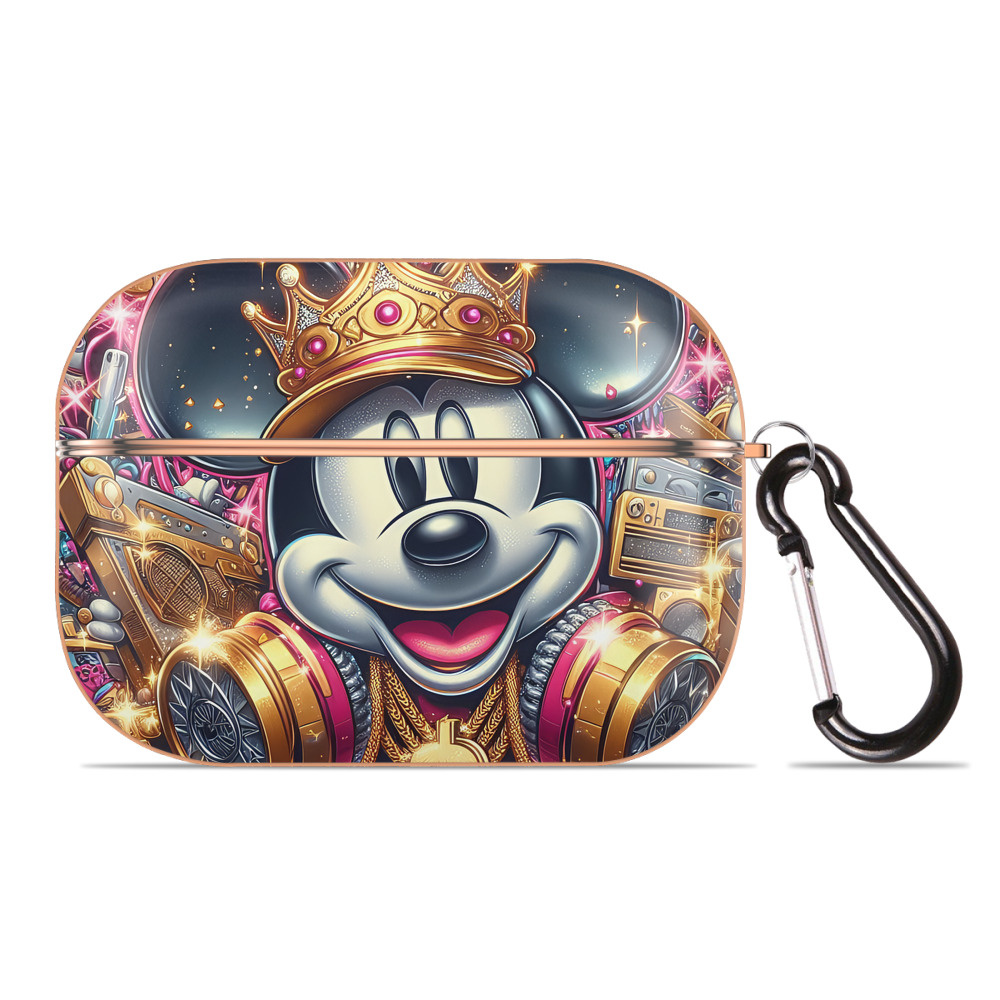 （画像用） ミッキーマウス Mickey Mouse 【AirPods Pro用】ハードシェル保護ケース｜耐衝撃・防指紋・カラビナ付き商品仕様
