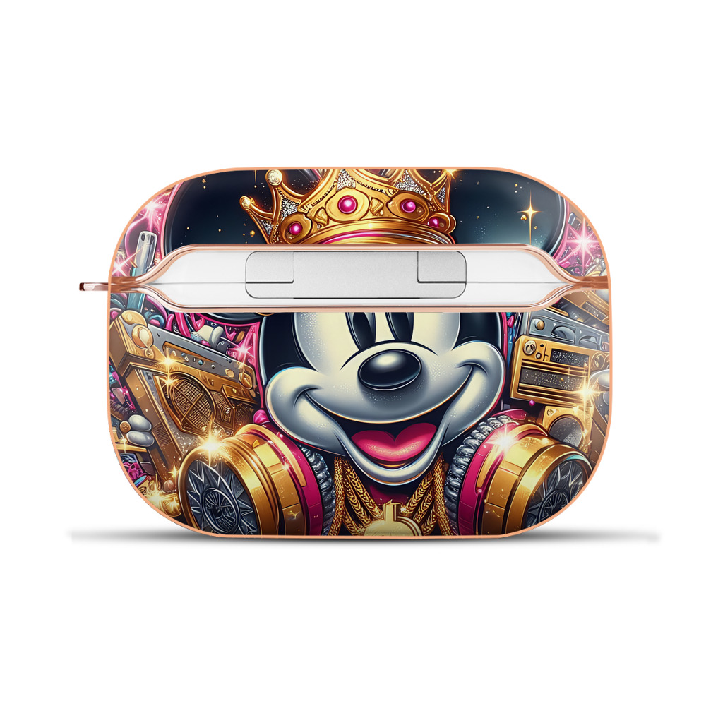 （画像用） ミッキーマウス Mickey Mouse 【AirPods Pro用】ハードシェル保護ケース｜耐衝撃・防指紋・カラビナ付き商品仕様