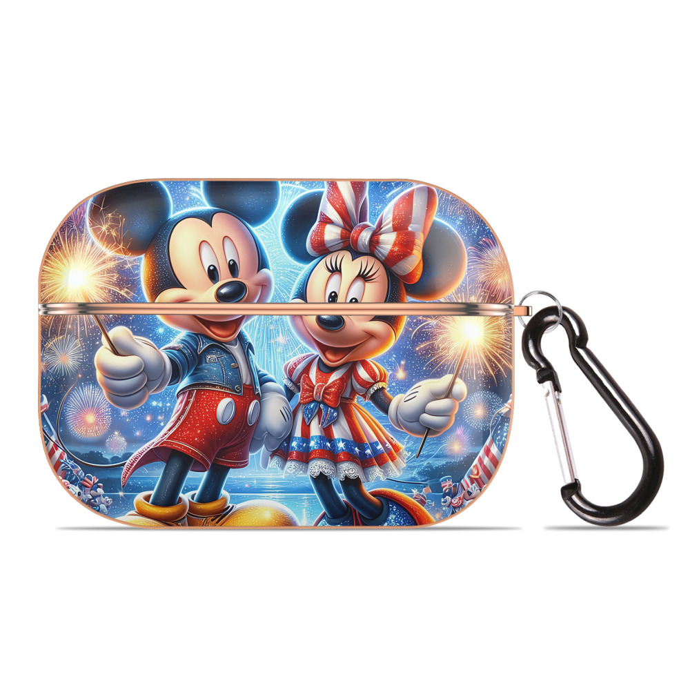 （画像用） ミッキーマウス Mickey Mouse 【AirPods Pro用】ハードシェル保護ケース｜耐衝撃・防指紋・カラビナ付き商品仕様