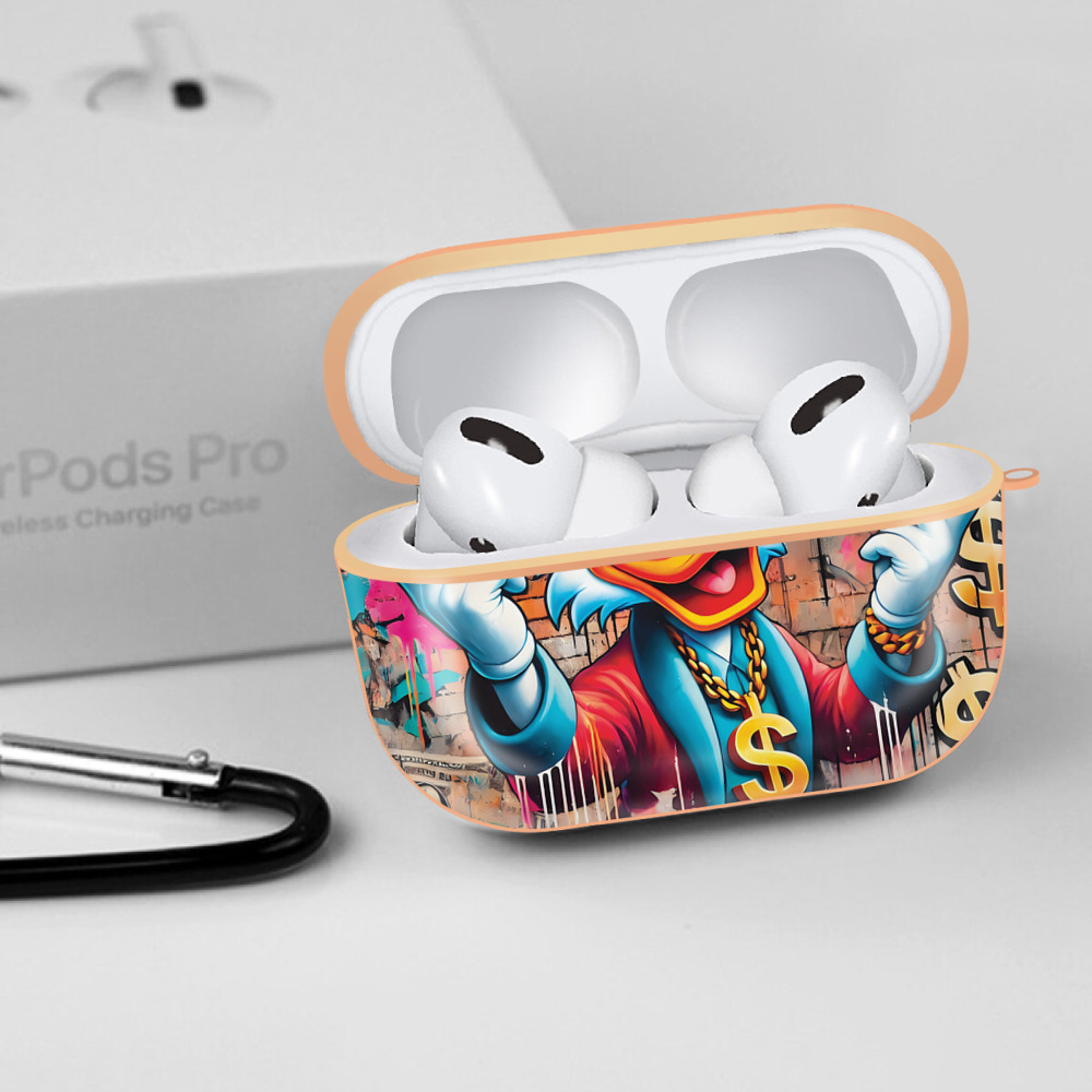 ミッキーマウス Mickey Mouse 【AirPods Pro用】ハードシェル保護ケース｜耐衝撃・防指紋・カラビナ付き商品仕様