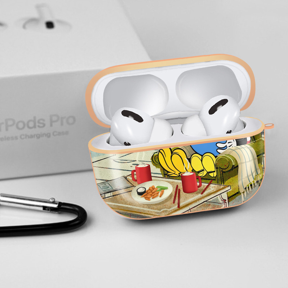 ミッキーマウス Mickey Mouse 【AirPods Pro用】ハードシェル保護ケース｜耐衝撃・防指紋・カラビナ付き商品仕様