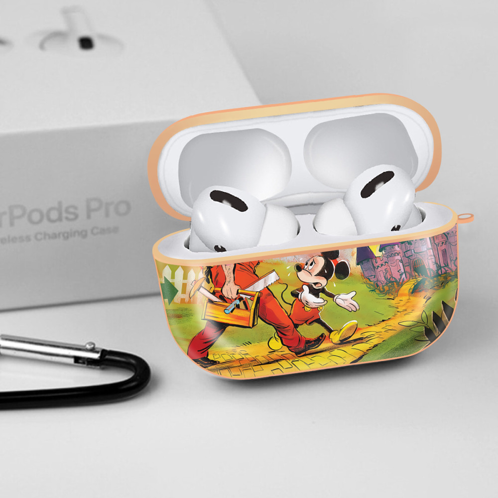 ミッキーマウス Mickey Mouse 【AirPods Pro用】ハードシェル保護ケース｜耐衝撃・防指紋・カラビナ付き商品仕様