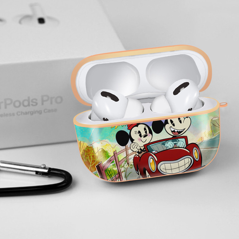 ミッキーマウス Mickey Mouse 【AirPods Pro用】ハードシェル保護ケース｜耐衝撃・防指紋・カラビナ付き商品仕様