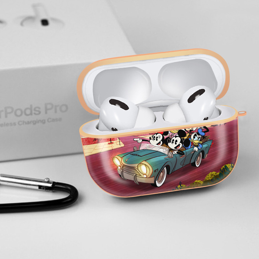 ミッキーマウス Mickey Mouse 【AirPods Pro用】ハードシェル保護ケース｜耐衝撃・防指紋・カラビナ付き商品仕様