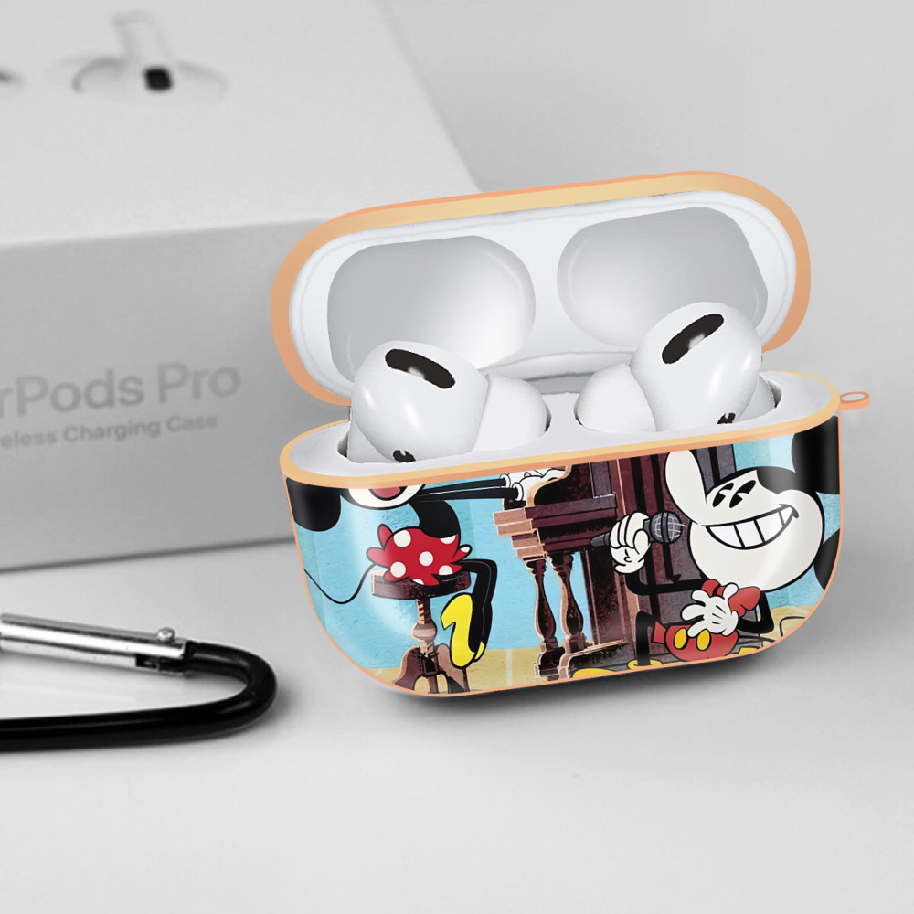 ミッキーマウス Mickey Mouse 【AirPods Pro用】ハードシェル保護ケース｜耐衝撃・防指紋・カラビナ付き商品仕様