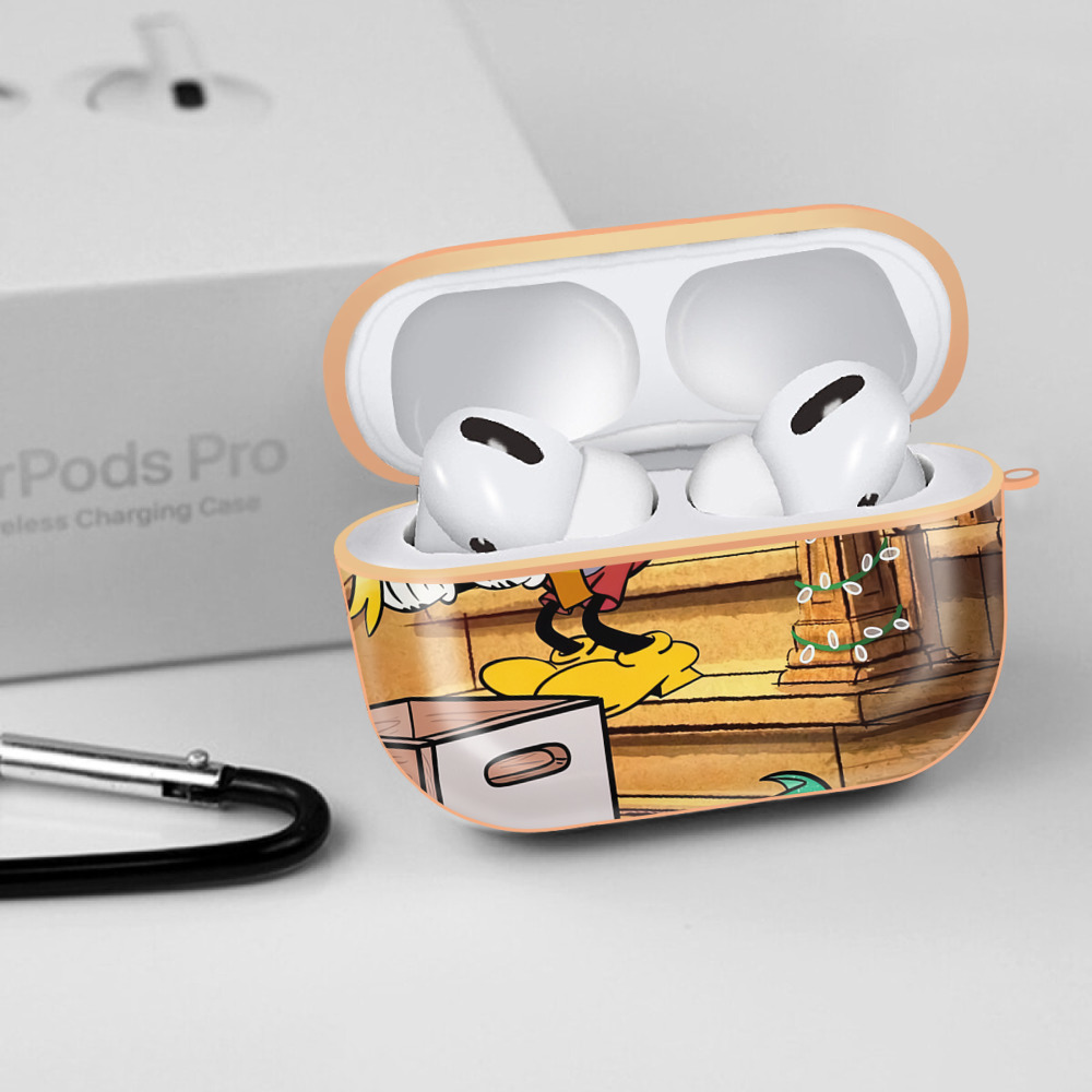 ミッキーマウス Mickey Mouse 【AirPods Pro用】ハードシェル保護ケース｜耐衝撃・防指紋・カラビナ付き商品仕様