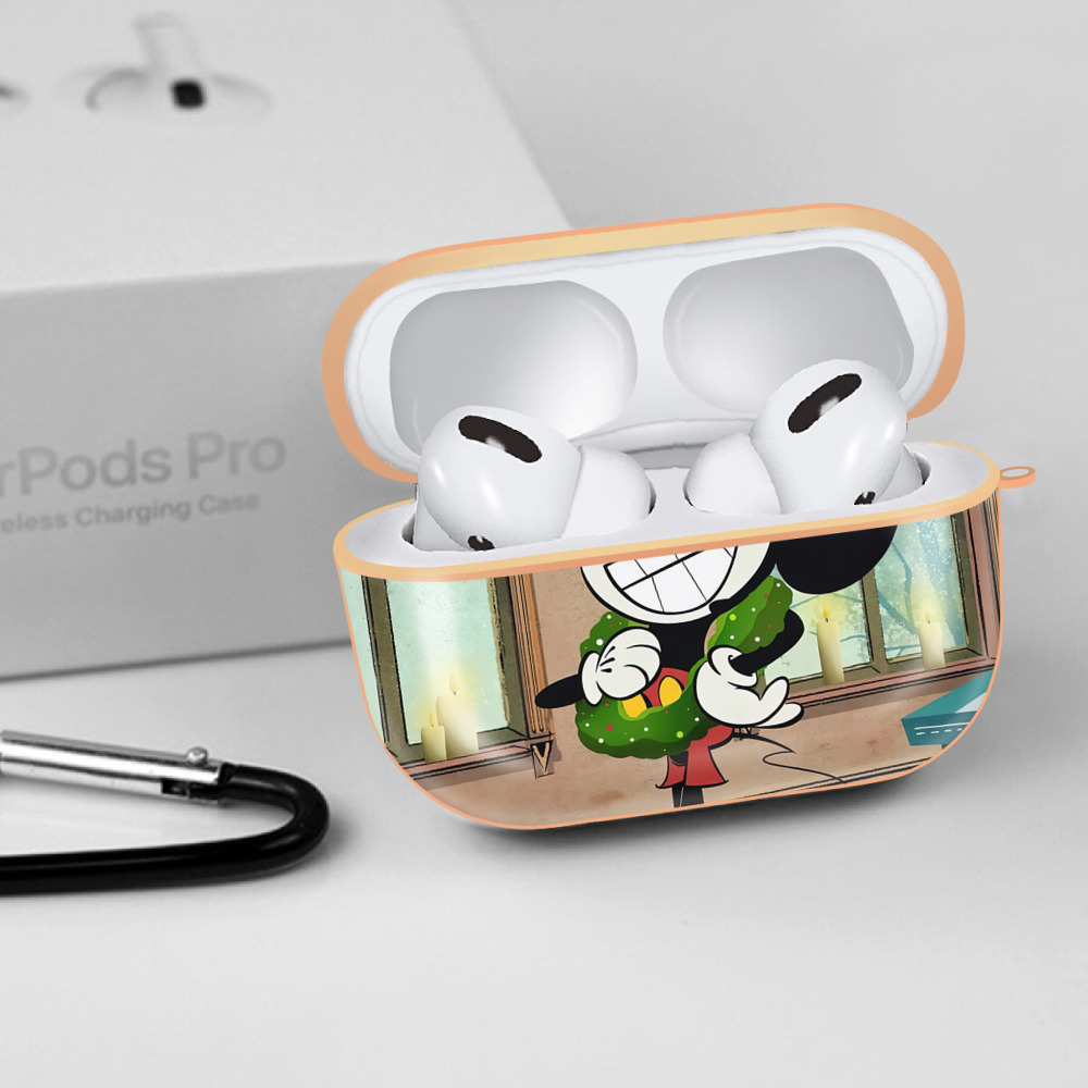 ミッキーマウス Mickey Mouse 【AirPods Pro用】ハードシェル保護ケース｜耐衝撃・防指紋・カラビナ付き商品仕様