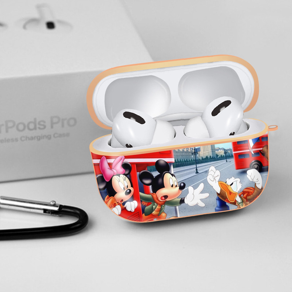 ミッキーマウス Mickey Mouse 【AirPods Pro用】ハードシェル保護ケース｜耐衝撃・防指紋・カラビナ付き商品仕様