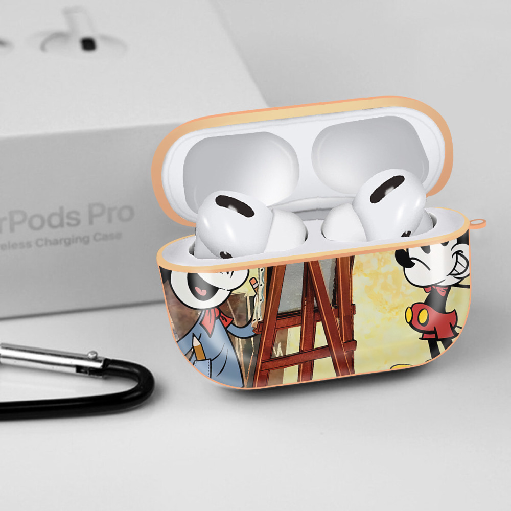 ミッキーマウス Mickey Mouse 【AirPods Pro用】ハードシェル保護ケース｜耐衝撃・防指紋・カラビナ付き商品仕様