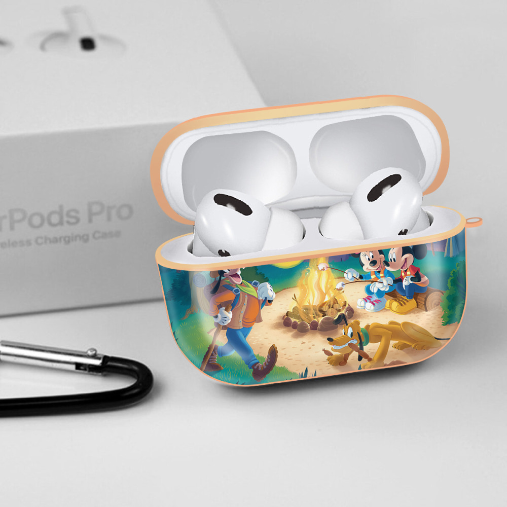 ミッキーマウス Mickey Mouse 【AirPods Pro用】ハードシェル保護ケース｜耐衝撃・防指紋・カラビナ付き商品仕様