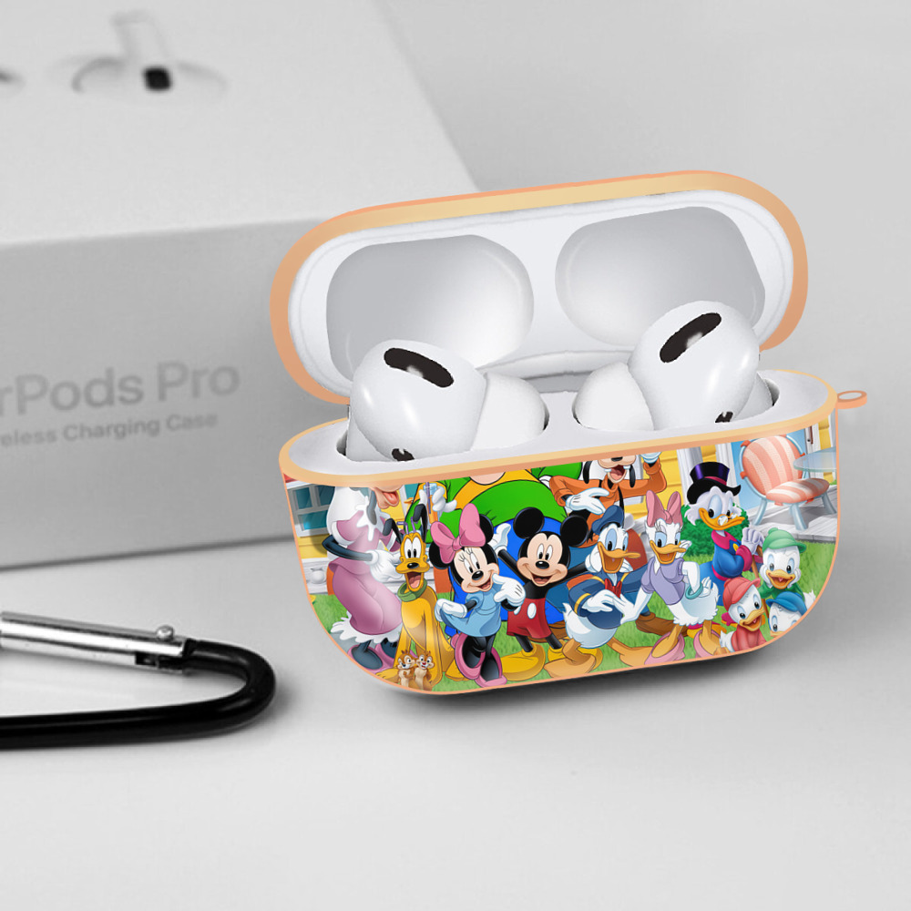 ミッキーマウス Mickey Mouse 【AirPods Pro用】ハードシェル保護ケース｜耐衝撃・防指紋・カラビナ付き商品仕様