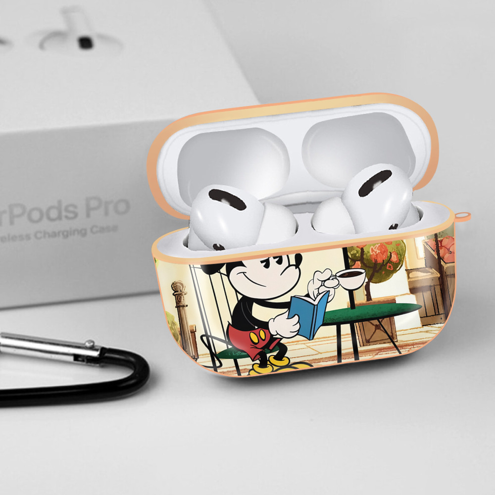 ミッキーマウス Mickey Mouse 【AirPods Pro用】ハードシェル保護ケース｜耐衝撃・防指紋・カラビナ付き商品仕様