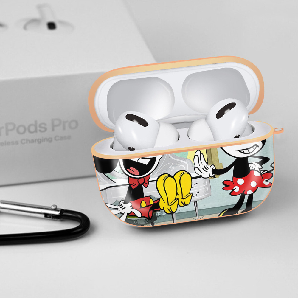 ミッキーマウス Mickey Mouse 【AirPods Pro用】ハードシェル保護ケース｜耐衝撃・防指紋・カラビナ付き商品仕様