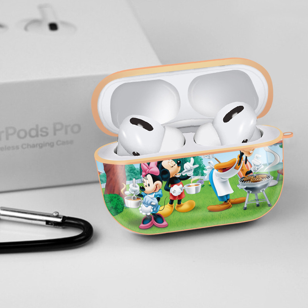 ミッキーマウス Mickey Mouse 【AirPods Pro用】ハードシェル保護ケース｜耐衝撃・防指紋・カラビナ付き商品仕様