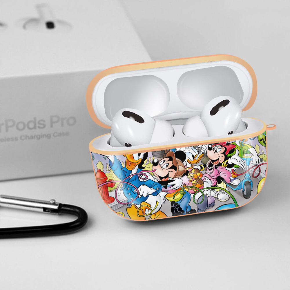 ミッキーマウス Mickey Mouse 【AirPods Pro用】ハードシェル保護ケース｜耐衝撃・防指紋・カラビナ付き商品仕様