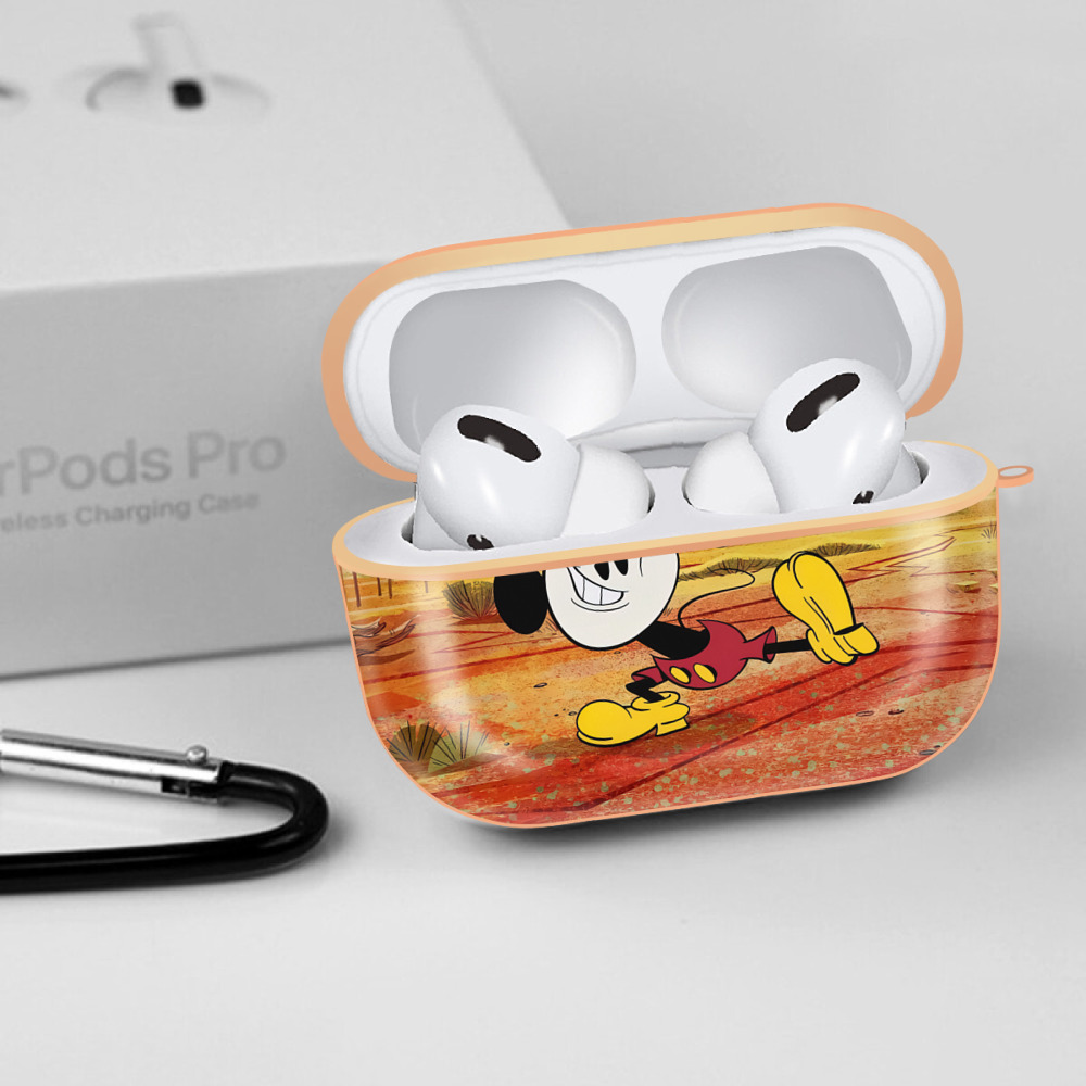 ミッキーマウス Mickey Mouse 【AirPods Pro用】ハードシェル保護ケース｜耐衝撃・防指紋・カラビナ付き商品仕様
