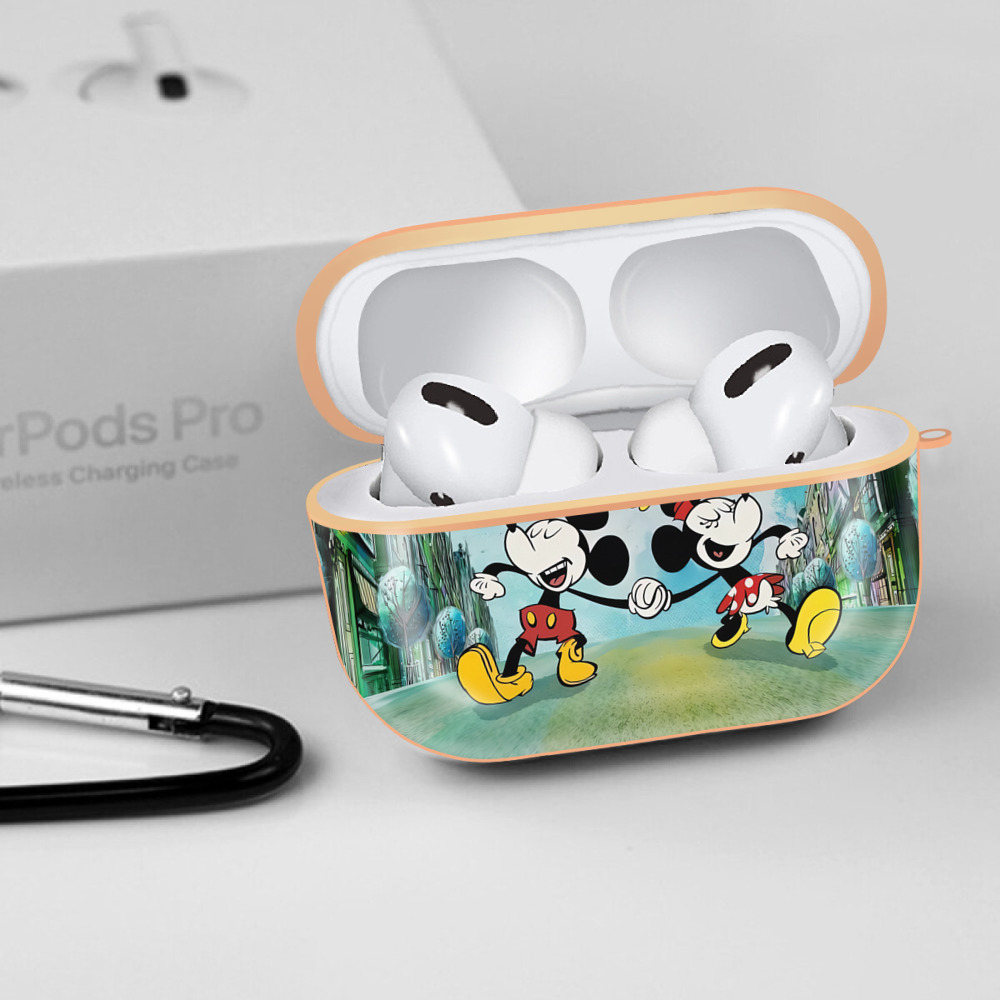 ミッキーマウス Mickey Mouse 【AirPods Pro用】ハードシェル保護ケース｜耐衝撃・防指紋・カラビナ付き商品仕様