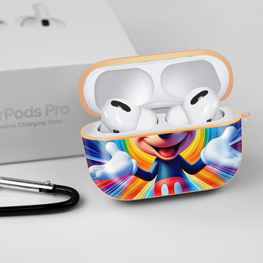ミッキーマウス Mickey Mouse 【AirPods Pro用】ハードシェル保護ケース｜耐衝撃・防指紋・カラビナ付き商品仕様