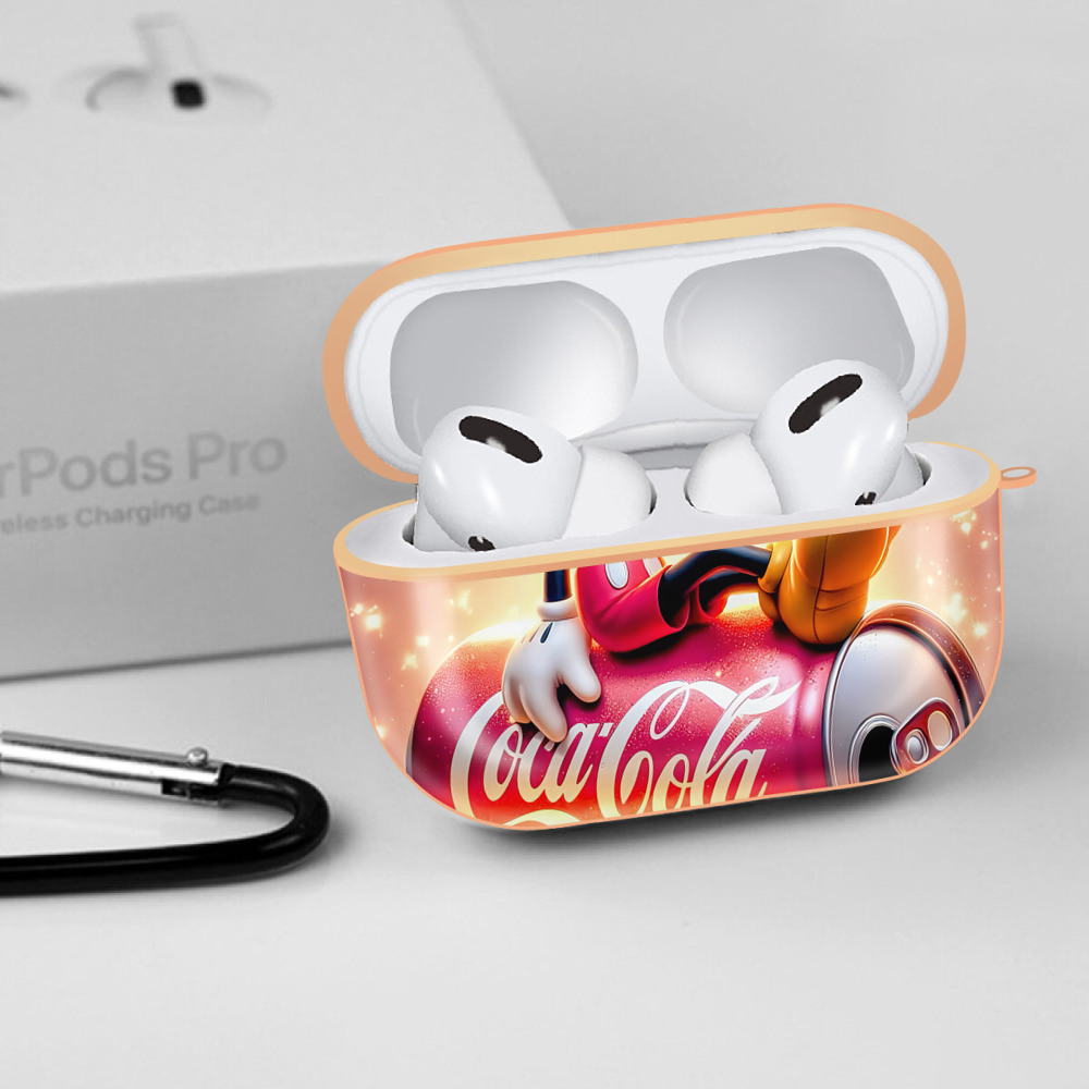 ミッキーマウス Mickey Mouse 【AirPods Pro用】ハードシェル保護ケース｜耐衝撃・防指紋・カラビナ付き商品仕様
