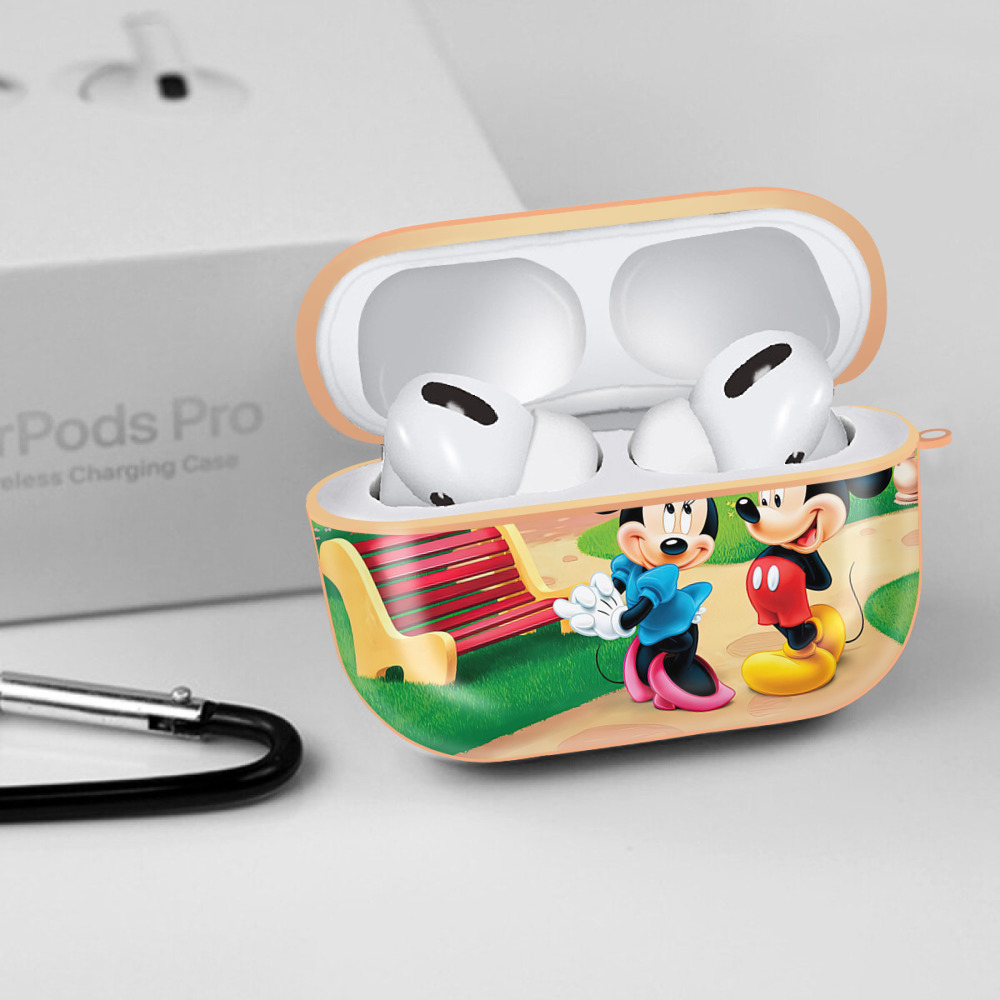 ミッキーマウス Mickey Mouse 【AirPods Pro用】ハードシェル保護ケース｜耐衝撃・防指紋・カラビナ付き商品仕様