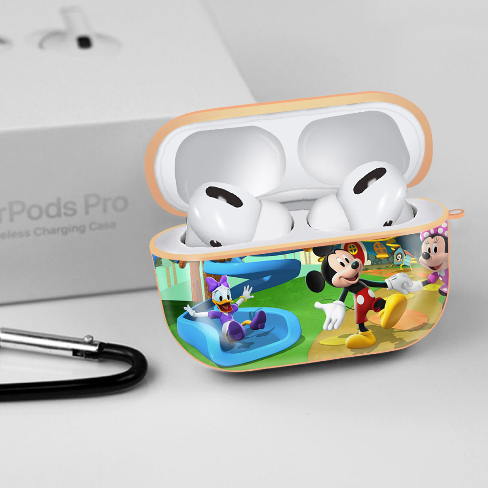 ミッキーマウス Mickey Mouse 【AirPods Pro用】ハードシェル保護ケース｜耐衝撃・防指紋・カラビナ付き商品仕様