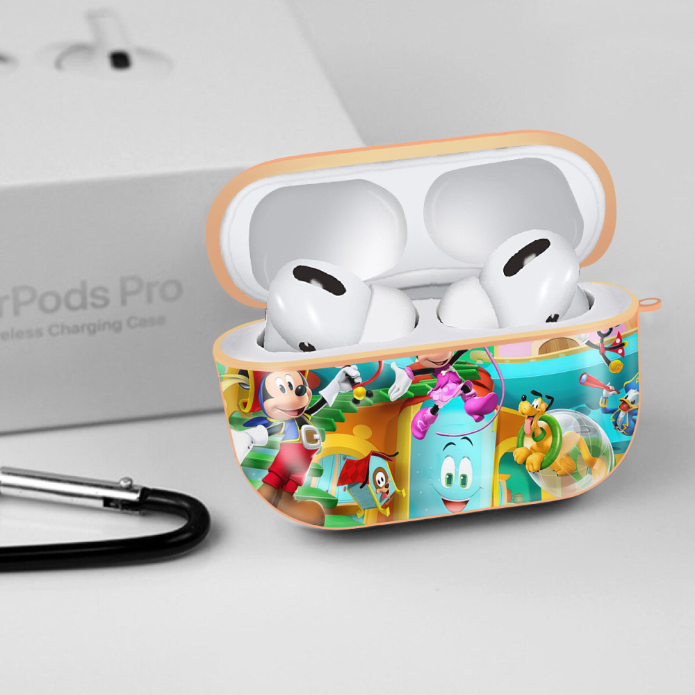 ミッキーマウス Mickey Mouse 【AirPods Pro用】ハードシェル保護ケース｜耐衝撃・防指紋・カラビナ付き商品仕様