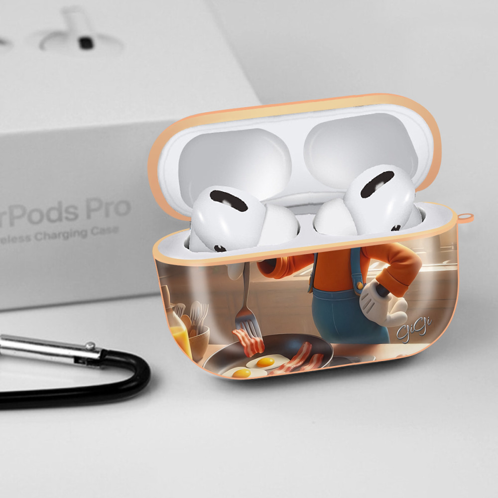 ミッキーマウス Mickey Mouse 【AirPods Pro用】ハードシェル保護ケース｜耐衝撃・防指紋・カラビナ付き商品仕様