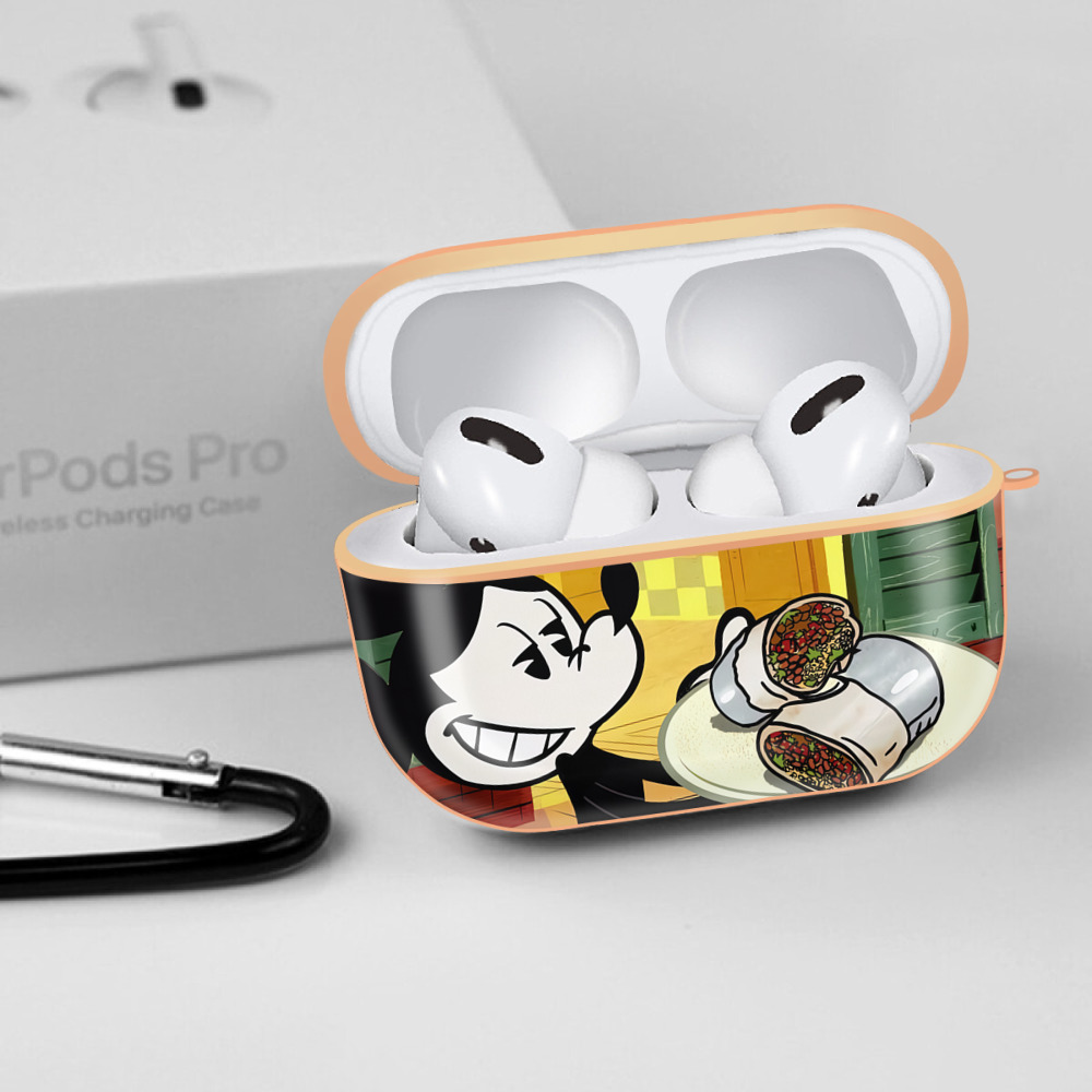 ミッキーマウス Mickey Mouse 【AirPods Pro用】ハードシェル保護ケース｜耐衝撃・防指紋・カラビナ付き商品仕様