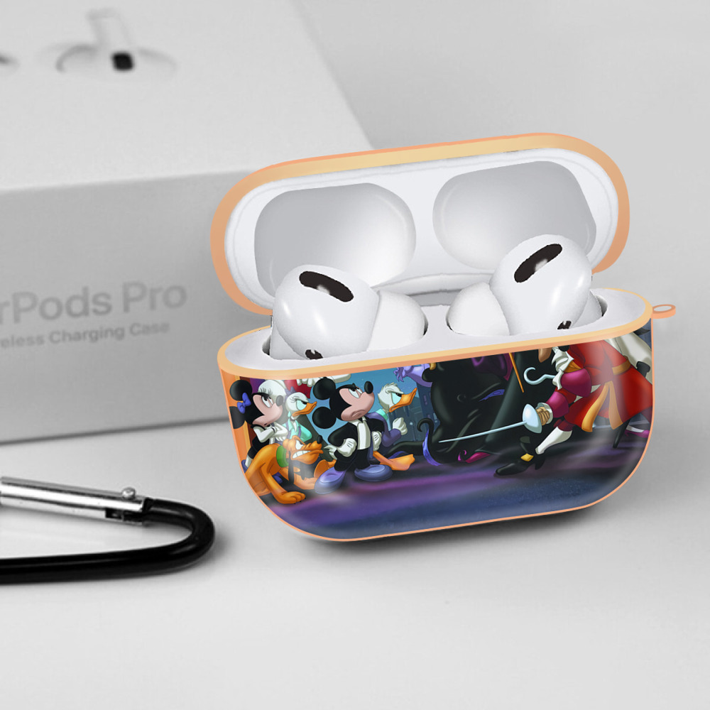 ミッキーマウス Mickey Mouse 【AirPods Pro用】ハードシェル保護ケース｜耐衝撃・防指紋・カラビナ付き商品仕様